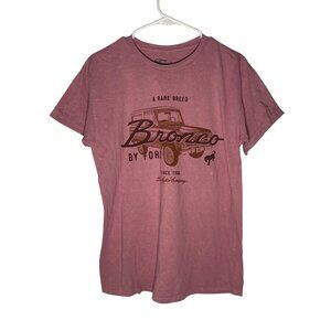 Ford Bronco Rare Breed Mauve Pink Faded Unisex Tshirt Size XL